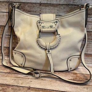 Miss Me Crossbody Purse Crème Genuine Soft Leather